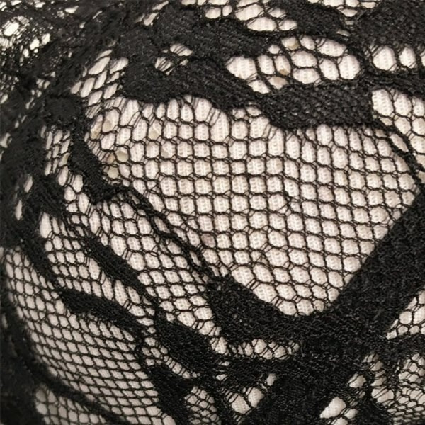 Čipkasti ženski crni komplet