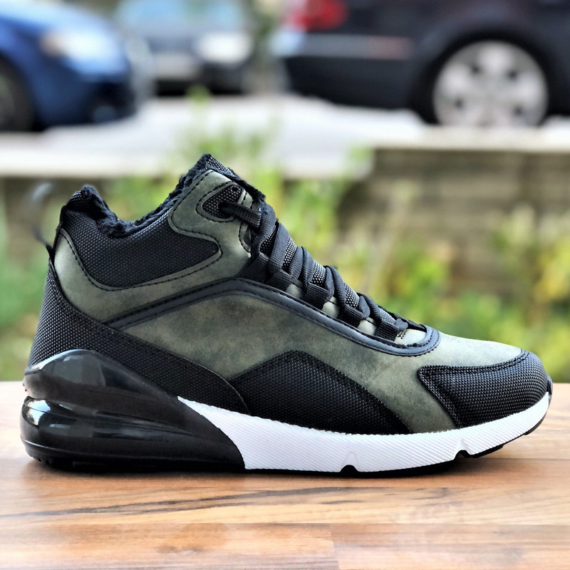 Високи зимни мъжки маратонки с топъл хастар Freeland 352 Black.