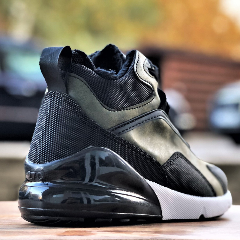 Високи зимни мъжки маратонки с топъл хастар Freeland 352 Black.