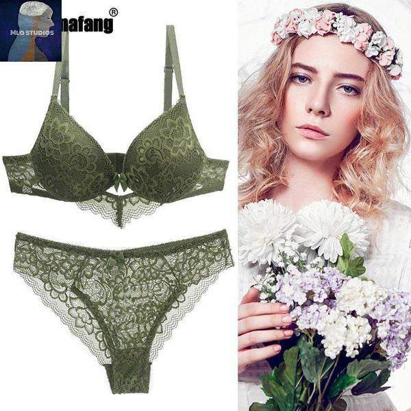 Női csipke szett szalaggal - két részes