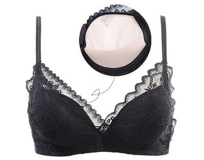 Modern női melltartó csipkével és V-nyakkal