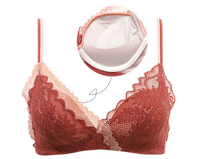 Modern női melltartó csipkével és V-nyakkal