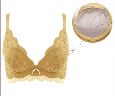 Modern női melltartó csipkével és V-nyakkal