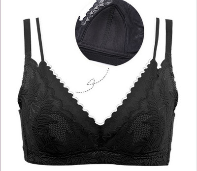 Modern női melltartó csipkével és V-nyakkal