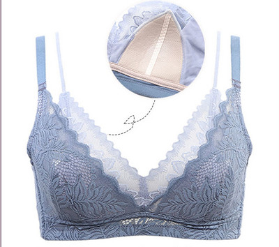 Modern női melltartó csipkével és V-nyakkal