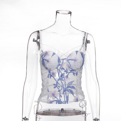 Női fűző csipkével és nyakkendővel