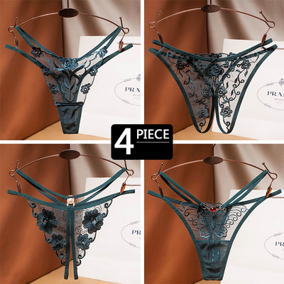 Γυναικείο σετ 4 τεμ. Στρινγκ  από δαντέλα