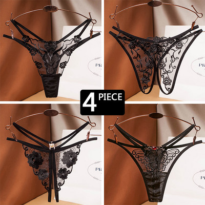 Γυναικείο σετ 4 τεμ. Στρινγκ  από δαντέλα