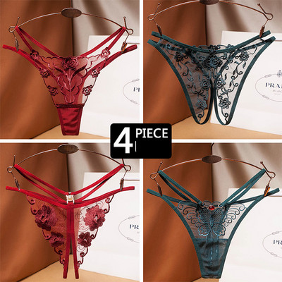 Γυναικείο σετ 4 τεμ. Στρινγκ  από δαντέλα