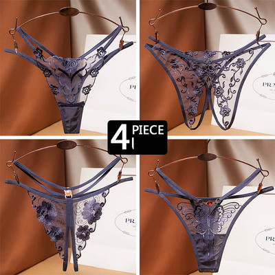 Γυναικείο σετ 4 τεμ. Στρινγκ  από δαντέλα