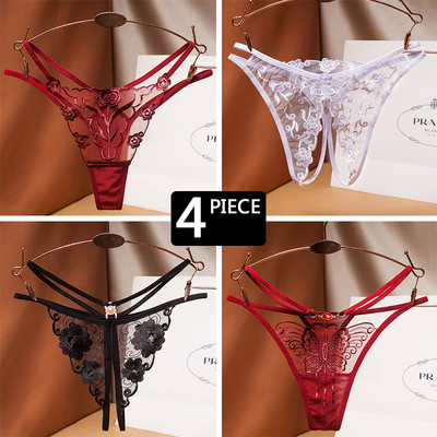 Γυναικείο σετ 4 τεμ. Στρινγκ  από δαντέλα