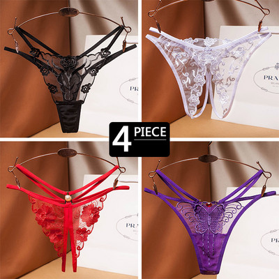 Γυναικείο σετ 4 τεμ. Στρινγκ  από δαντέλα