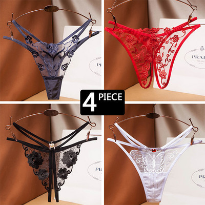 Γυναικείο σετ 4 τεμ. Στρινγκ  από δαντέλα