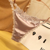 Γυναικεία στρινγκ με δαντέλα και κέντημα