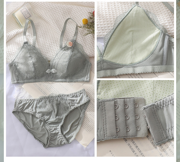 Női csipkekészlet háromszög alakú kupakkal