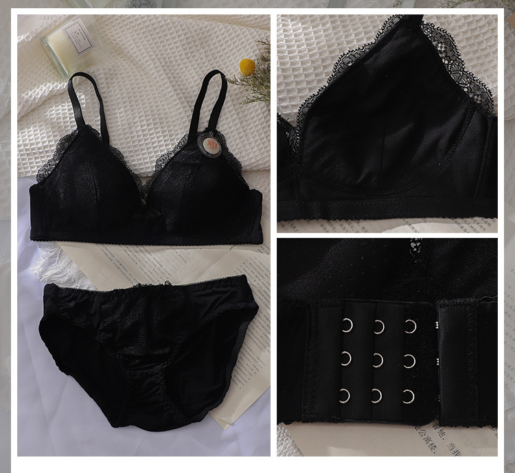 Női csipkekészlet háromszög alakú kupakkal