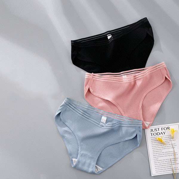 Ženski pamučni bikini jednobojni model