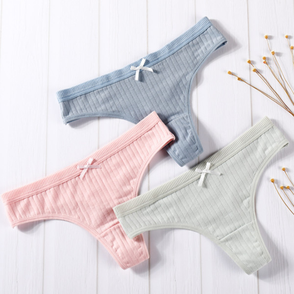 Ženske pamučne tange s trakom