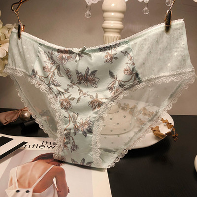 Ženski bikini s cvjetnim uzorkom i točkastom mrežicom