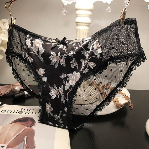 Ženski bikini s cvjetnim uzorkom i točkastom mrežicom