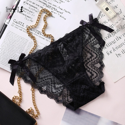 Κομψά δαντελένια γυναικεία μπικίνι με κορδέλες