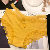 Női bikini magas derékkal, hímzett szívvel