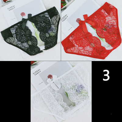 3 darab női csipke bikini szett szalaggal