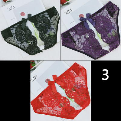 3 darab női csipke bikini szett szalaggal