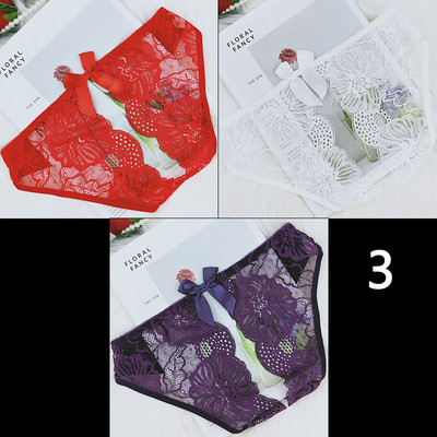 3 darab női csipke bikini szett szalaggal