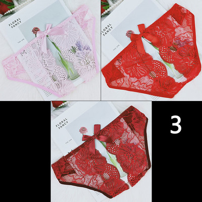 3 darab női csipke bikini szett szalaggal