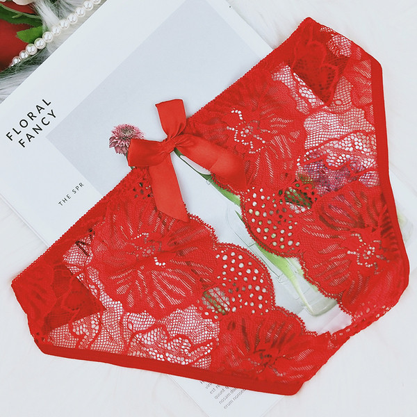 3 darab női csipke bikini szett szalaggal