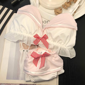 Γυναικείο σετ από δύο μέρη με κορδέλα