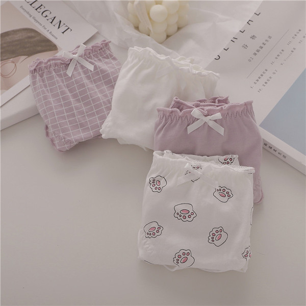 Σετ από τέσσερα τεμάχια γυναικεία μπικίνι βαμβακερά 