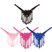 Női tanga rojtokkal és hímzéssel