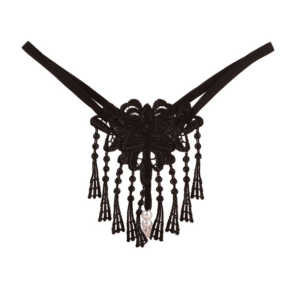 Női tanga rojtokkal és hímzéssel