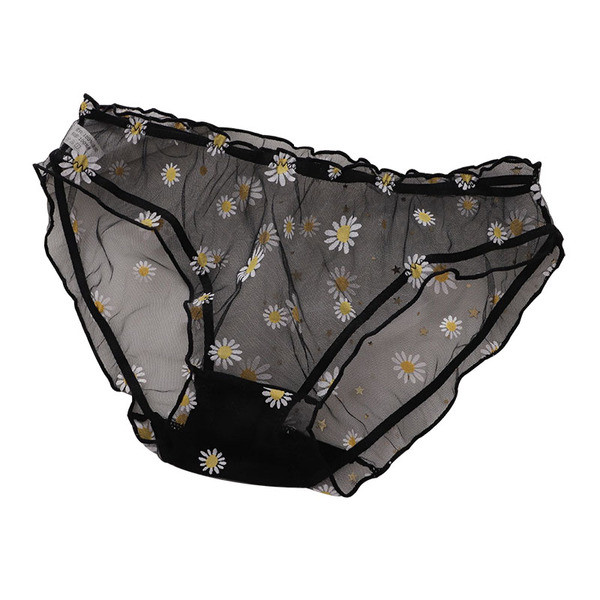 Három átlátszó női bikini készlet virágos motívumokkal