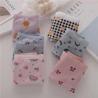 Γυναικείο βαμβακερό μπικίνι με χρωματιστό μοτίβο - ένα σετ από έξι κομμάτια