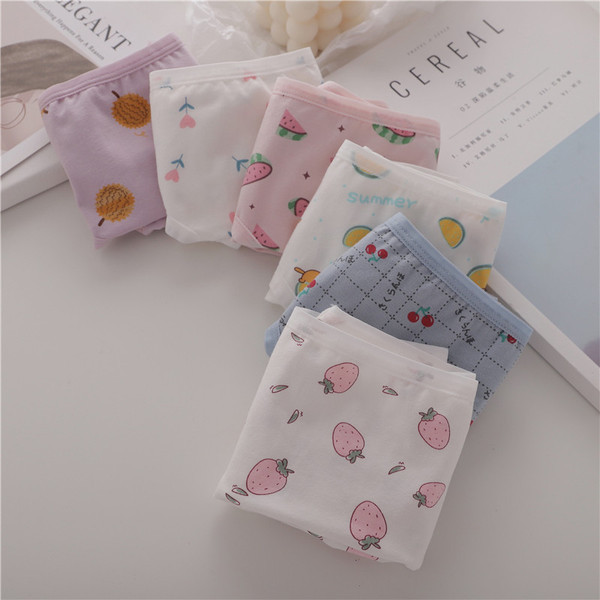 Γυναικείο βαμβακερό μπικίνι με χρωματιστό μοτίβο - ένα σετ από έξι κομμάτια