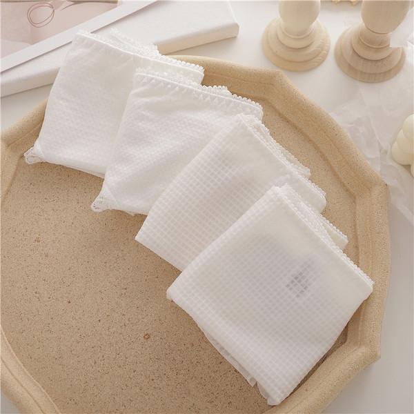 Négy pamut női bikini szett fehér színben