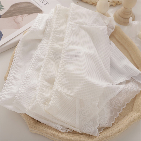 Négy pamut női bikini szett fehér színben