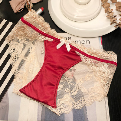 Γυναικεία δαντελένια μπικίνι με κορδέλα