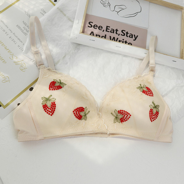 Casual γυναικείο σουτιέν με δαντέλα και έγχρωμη εκτύπωση