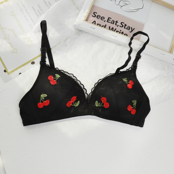 Casual γυναικείο σουτιέν με δαντέλα και έγχρωμη εκτύπωση