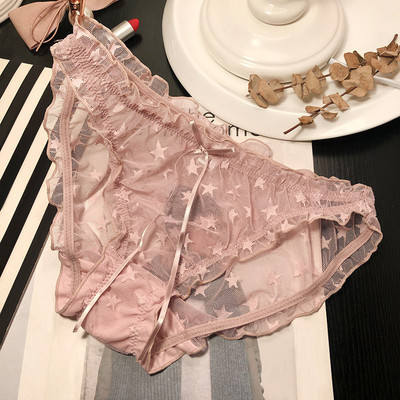 Γυναικεία μπικίνι με τύπωμα αστέρια με κορδέλα