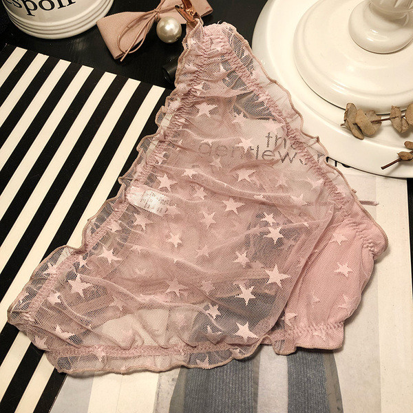 Γυναικεία μπικίνι με τύπωμα αστέρια με κορδέλα