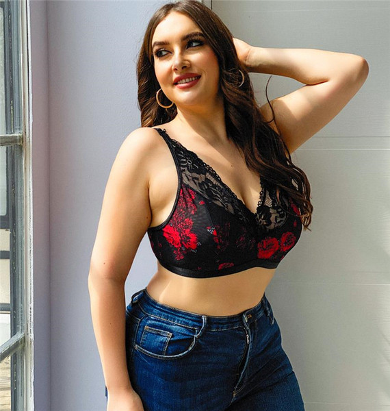 Virágmintás női csipke melltartó