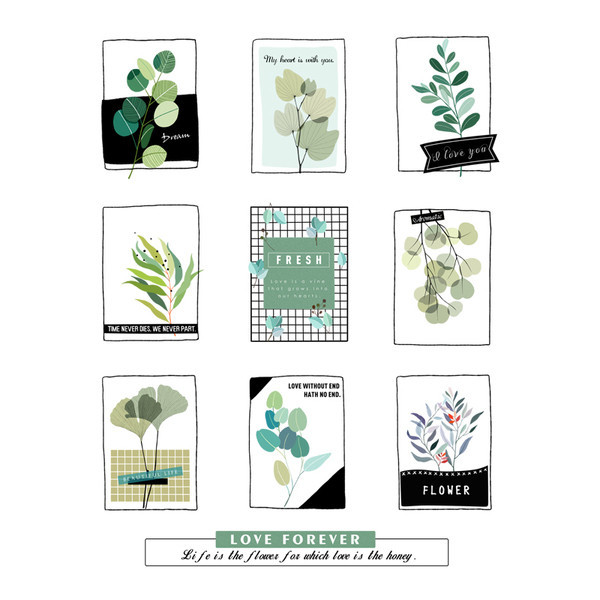 Fali öntapadó dekorációs festmények virágokkal