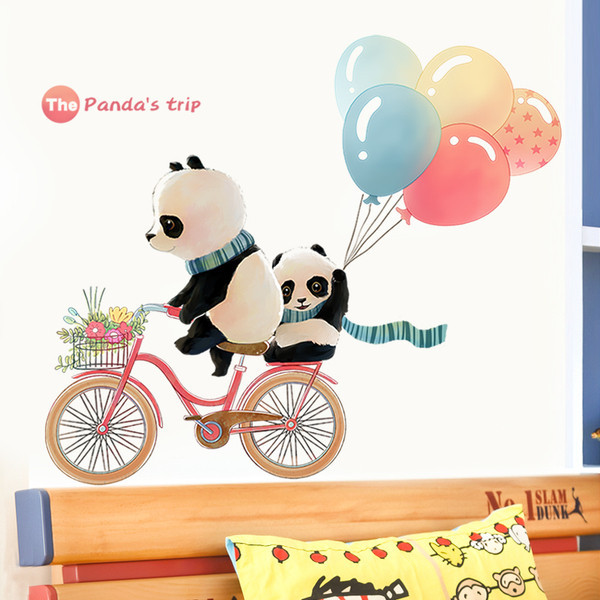 Dekoracija za dječju sobu sa panda samoljepivom