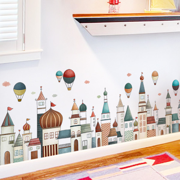 Naljepnica za dječju sobu s tornjevima