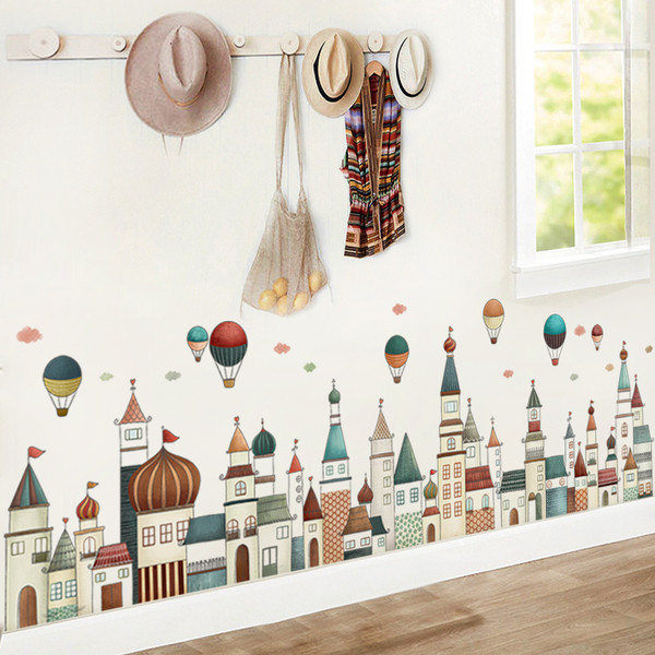 Naljepnica za dječju sobu s tornjevima